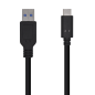 AISENS CABLE USB 3-1 GEN2 10GBPS 3A TIPO USB-C M-A M NEGRO 0-5M