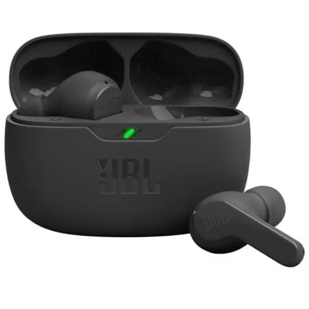 Auriculares Bluetooth JBL Wave Beam con estuche de carga- Autonomía 8h- Negros