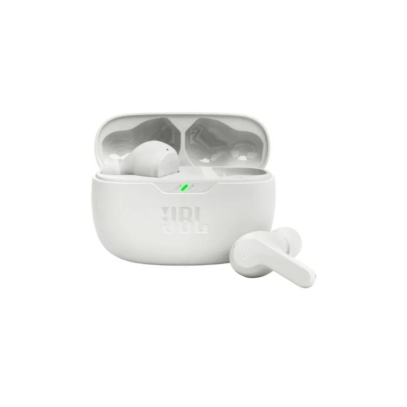 Auriculares Bluetooth JBL Wave Beam con estuche de carga- Autonomía 8h- Blanco