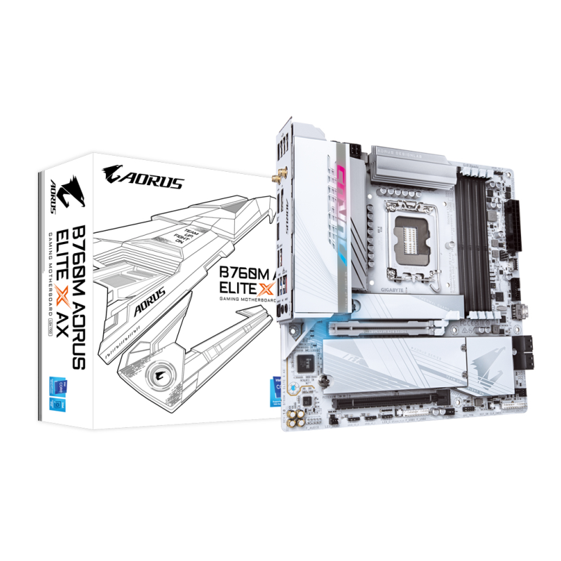 PLACA BASE GIGABYTE B760M AORUS ELITE X AX 1700 MATX 4XDDR5