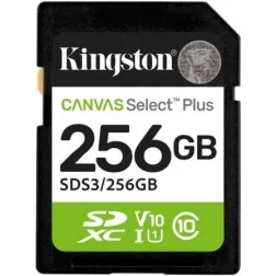 Tarjeta de Memoria Kingston CANVAS Select Plus 256GB SD XC- Clase 10- 150MBs