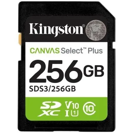 Tarjeta de Memoria Kingston CANVAS Select Plus 256GB SD XC- Clase 10- 150MBs