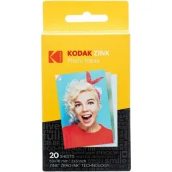Papel Fotográfico para Cámara Printomatic y STEP Touch Kodak Zink- 2"x3"- 20g- 20 Hojas