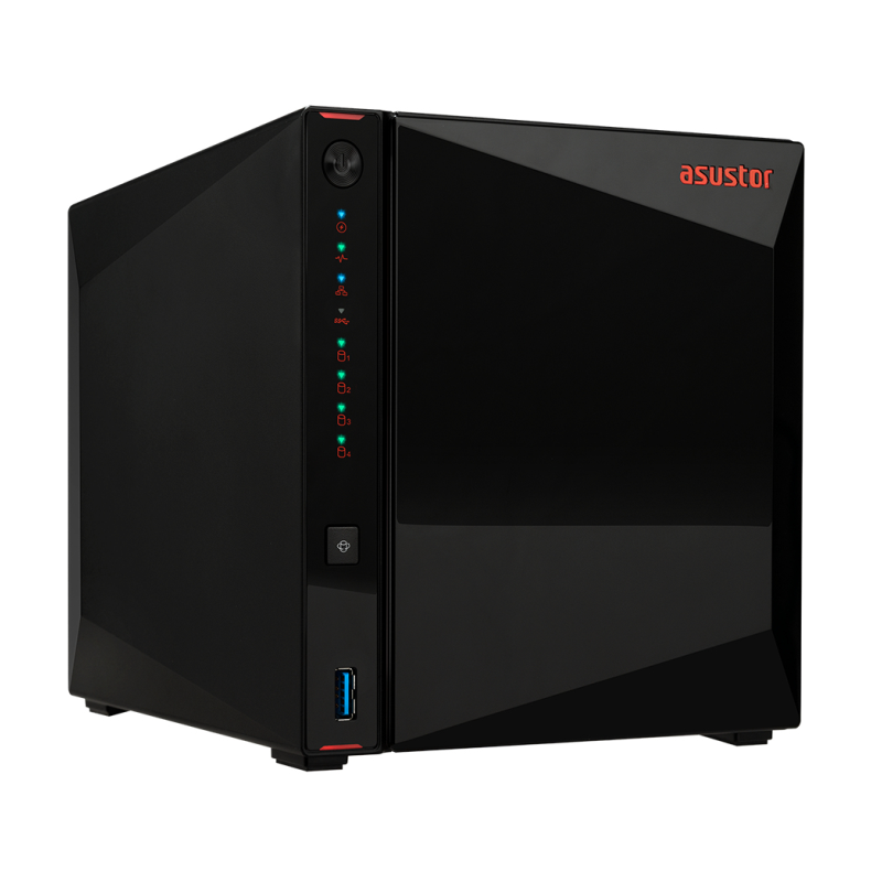 NAS ASUSTOR TOWER 4 BAY QUAD-CORE 4GB DDR4 2-5 GBE X 2 USB 3-2