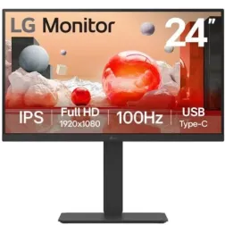 Monitor Profesional LG 24BA650-B 23-8"- Full HD- Multimedia- Negro