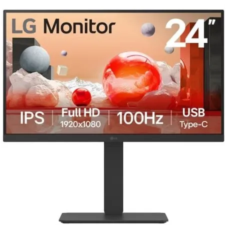 Monitor Profesional LG 24BA650-B 23-8"- Full HD- Multimedia- Negro
