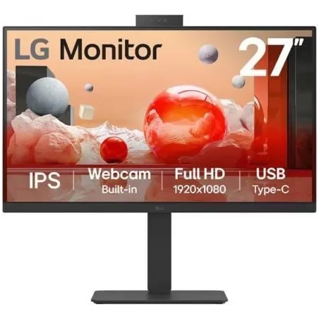 Monitor Profesional LG 27BA850-B 27"- Full HD- Webcam- Multimedia- Regulable en altura- Negro