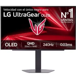 Monitor Gaming LG UltraGear 27GX704A-B 27"- QHD- 0-03ms- 240Hz- OLED- Regulable en altura- Negro