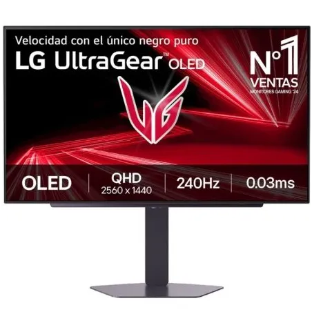 Monitor Gaming LG UltraGear 27GX704A-B 27"- QHD- 0-03ms- 240Hz- OLED- Regulable en altura- Negro