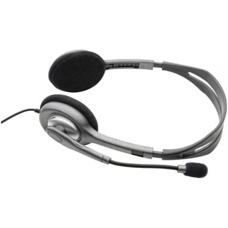 Auriculares Logitech H110- con Micrófono- Jack 3-5- Plateados
