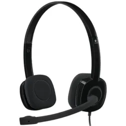 Auriculares Logitech H151- con Micrófono- Jack 3-5- Negros