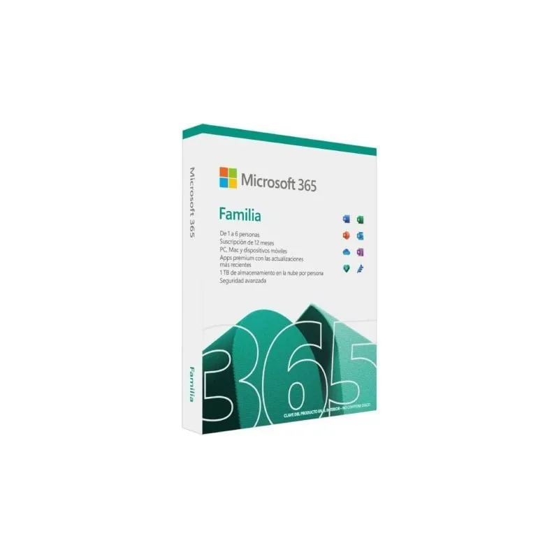 Microsoft 365 Familia- 6 Usuario- 1 Año- 5 Dispositivos