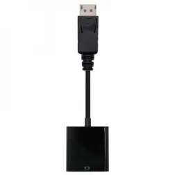 Conversor Nanocable 10-16-0602- DisplayPort Macho - VGA Hembra- 15cm- Negro