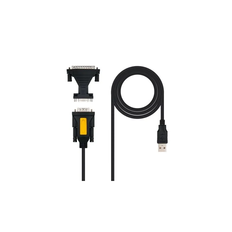 Cable Conversor impresora Nanocable 10-03-0002- USB Macho - DB9 Macho- DB25 Macho Cable Conversor impresora Nanocable 10-03-0002- USB Macho - DB9 Macho- DB25 Macho