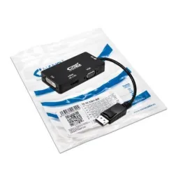 Cable Conversor Nanocable 10-16-3301-BK- Displayport Macho - VGA Hembra- DVI Hembra- HDMI Hembra- 15cm- Negro