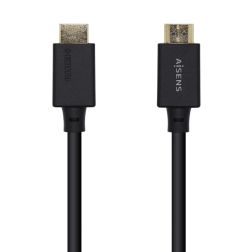 Cable HDMI 2-1 8K Aisens A150-0423- HDMI Macho - HDMI Macho- 2m- Certificado- Negro