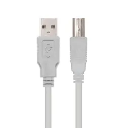 Cable USB 2-0 Impresora Nanocable 10-01-0104- USB Tipo-B Macho - USB Macho- 3m- Beige