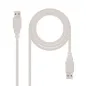 Cable USB 2-0 Nanocable 10-01-0302- USB Macho - USB Macho- 1m- Beige