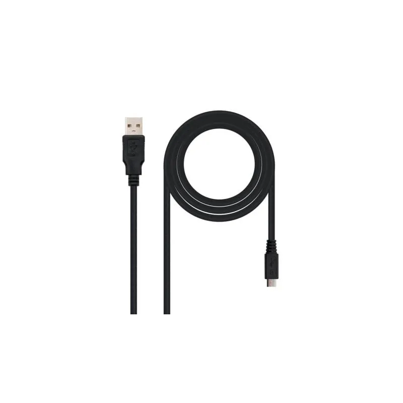 Cable USB 2-0 Nanocable 10-01-0500- USB Macho - MicroUSB Macho- 80cm- Negro Cable USB 2-0 Nanocable 10-01-0500- USB Macho - MicroUSB Macho- 80cm- Negro