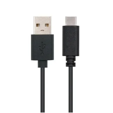 Cable USB 2-0 Tipo-C Nanocable 10-01-2100- USB Tipo-C Macho - USB Macho- 480Mbps- 50cm- Negro
