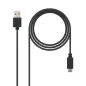 Cable USB 2-0 Nanocable 10-01-2101- USB Tipo-C Macho - USB Macho- 480Mbps- 1m- Negro