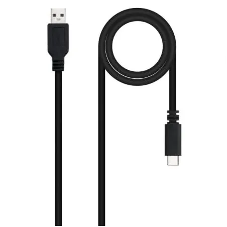 Cable USB 2-0 Nanocable 10-01-2101-L150- USB Tipo-C Macho - USB Macho- 480Mbps- 1-5m- Negro