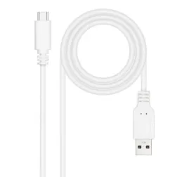 Cable USB 2-0 Nanocable 10-01-2101-L150-W- USB Tipo-C Macho - USB Macho- 480Mbps- 1-5m- Blanco