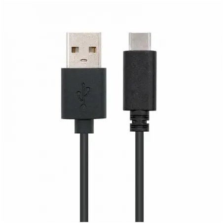 Cable USB 2-0 Nanocable 10-01-2102- USB Tipo-C Macho - USB Macho- 480Mbps- 2m- Negro