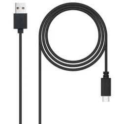 Cable USB 2-0 Nanocable 10-01-2103- USB Macho - USB Tipo-C Macho- 480Mbps- 3m- Negro