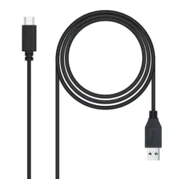 Cable USB 3-1 Tipo-C Nanocable 10-01-4002- USB Tipo-C Macho - USB Macho- 10Gbps- 2m- Negro