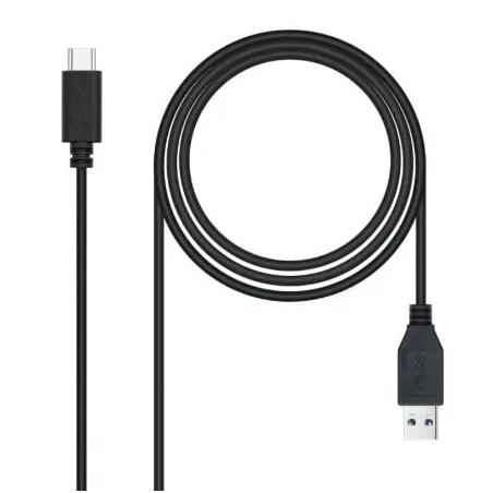 Cable USB 3-1 Tipo-C Nanocable 10-01-4002- USB Tipo-C Macho - USB Macho- 10Gbps- 2m- Negro