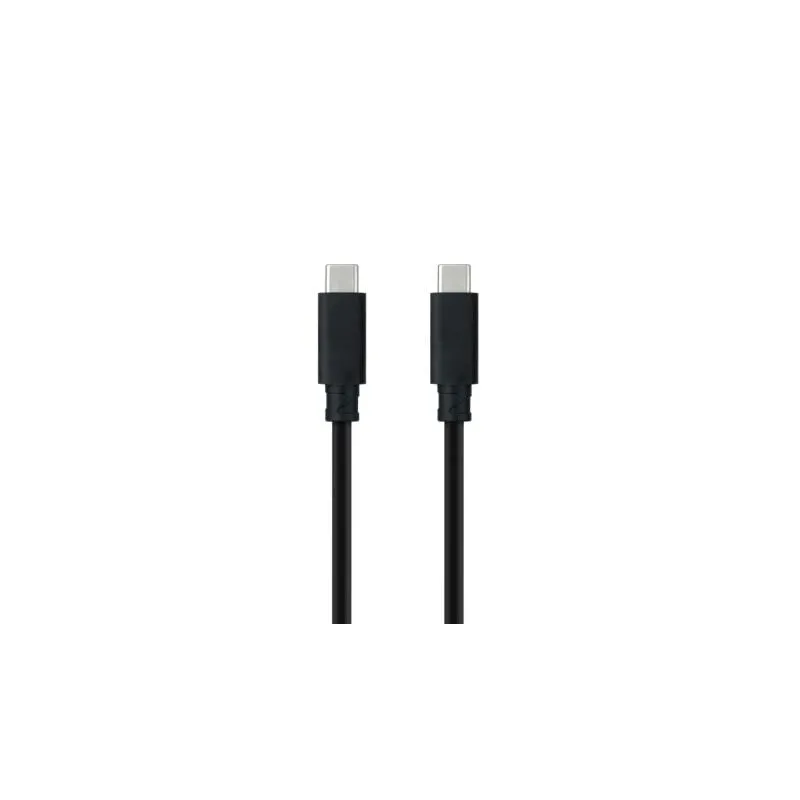 Cable USB 3-1 Tipo-C Nanocable 10-01-4101-L150- USB Tipo-C Macho - USB Tipo-C Macho- Hasta 100W- 10Gbps- 1-5m- Negro