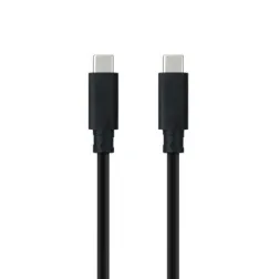 Cable USB 3-1 Tipo-C Nanocable 10-01-4102- USB Tipo-C Macho - USB Tipo-C Macho- Hasta 100W- 10Gbps- 2m- Negro