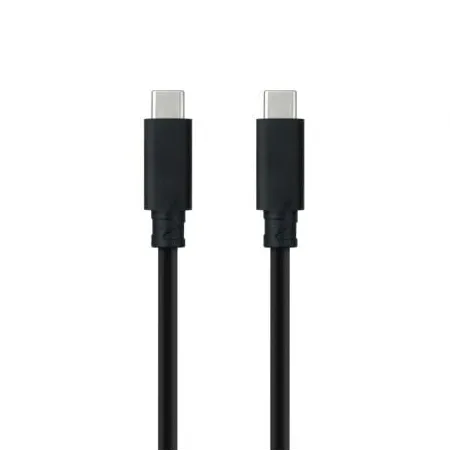 Cable USB 3-1 Tipo-C Nanocable 10-01-4102- USB Tipo-C Macho - USB Tipo-C Macho- Hasta 100W- 10Gbps- 2m- Negro