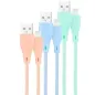 Cables USB 2-0 Lightning Nanocable 10-10-0401-CO1- USB Macho - Lightning Macho- 1m- 3 Unidades- Rosa, Azul y Verde
