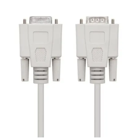 Cable Serie RS232 Nanocable 10-14-0203- DB9 Macho - DB9 Hembra- 3m- Beige