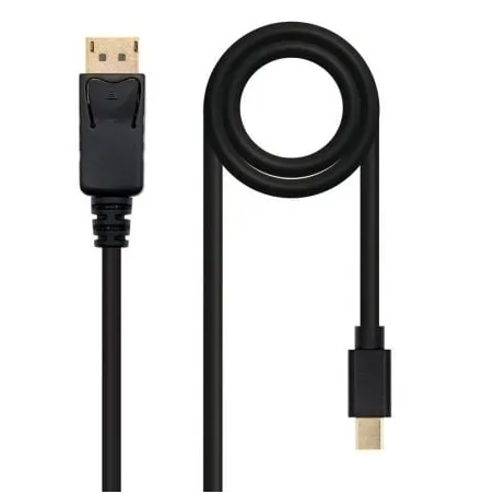 Cable Mini DisplayPort 1-2 4K Nanocable 10-15-2402- Mini DisplayPort Macho - DisplayPort Macho- 2m- Negro