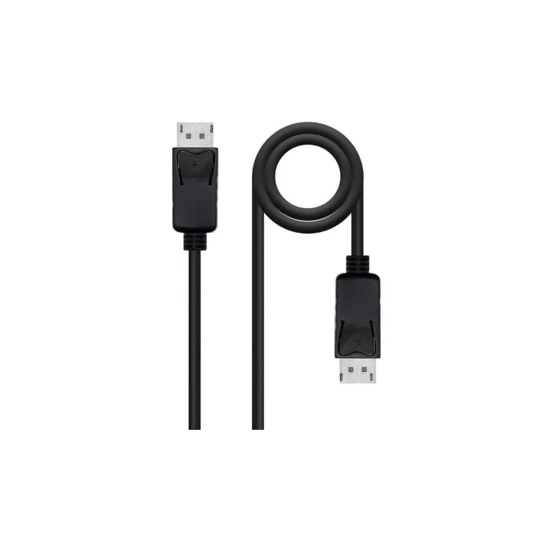 Cable DisplayPort 1-4 8K Nanocable 10-15-2802- DisplayPort Macho - DisplayPort Macho- 2m- Certificado- Negro