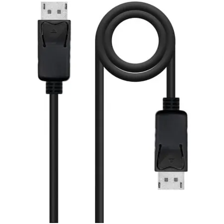 Cable DisplayPort 1-4 8K Nanocable 10-15-2802- DisplayPort Macho - DisplayPort Macho- 2m- Certificado- Negro