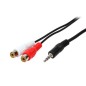 CABLE AUDIO 1xJACK 3-5M A 2xRCA H LOGILINK 0-2M