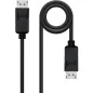 Cable DisplayPort 1-4 8K Nanocable 10-15-2802- DisplayPort Macho - DisplayPort Macho- 2m- Certificado- Negro