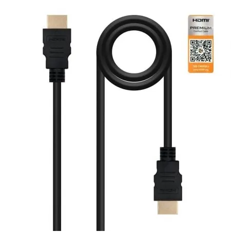 Cable HDMI 2-0 4K Nanocable 10-15-3603- HDMI Macho - HDMI Macho- 3m- Certificado- Negro