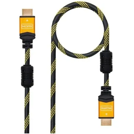 Cable HDMI 2-0 4K Nanocable 10-15-1602- HDMI Macho - HDMI Macho- 1-5m- Negro- Naranja