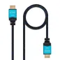 Cable HDMI 2-0 4K Nanocable 10-15-3705- HDMI Macho - HDMI Macho- 5m- Negro- Azul