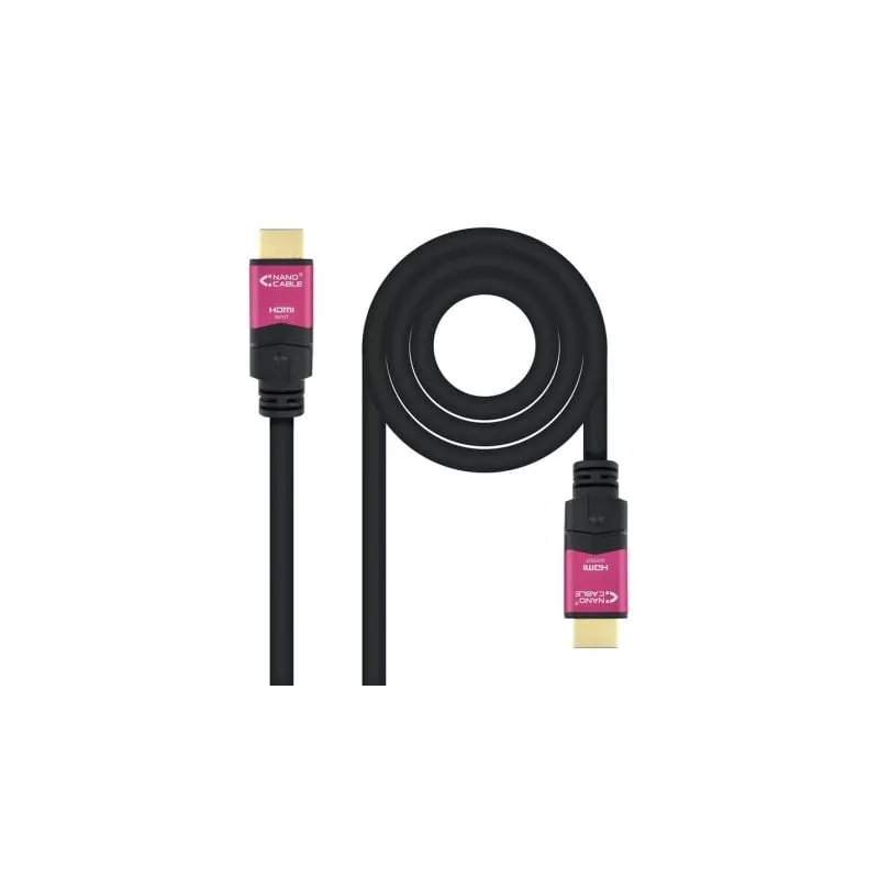 Cable HDMI 2-0 4K Nanocable 10-15-3715- HDMI Macho - HDMI Macho- 15m- Negro