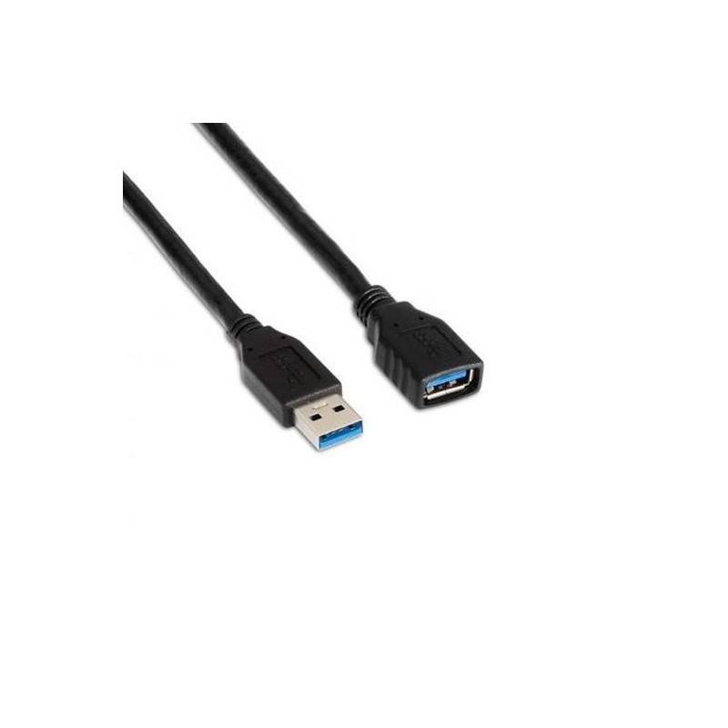 Cable Alargador USB 3-0 Aisens A105-0041- USB Macho - USB Hembra- 1m- Negro