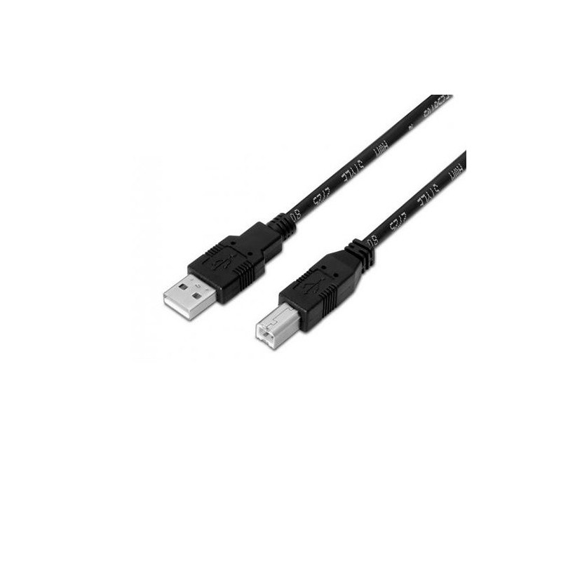 CABLE USB(A) 2-0 A USB(B) 2-0 AISENS 3M NEGRO
