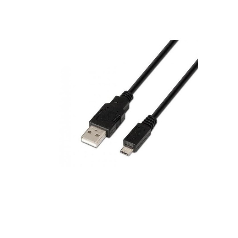 Cable USB 2-0 Aisens A101-0027- USB Macho - MicroUSB Macho- 80cm- Negro