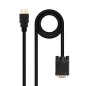 Cable Conversor Nanocable 10-15-4348- HDMI Macho - VGA Macho- 1-8m- Negro Cable Conversor Nanocable 10-15-4348- HDMI Macho - VGA Macho- 1-8m- Negro