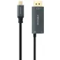 Cable Conversor Nanocable 10-15-5012- USB Tipo-C Macho - DisplayPort 8K Macho- USB Tipo-C Hembra- Hasta 100W- 1-8m- Gris